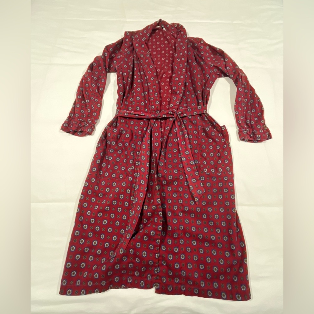 Majestic Red Patterned Men's Robe
